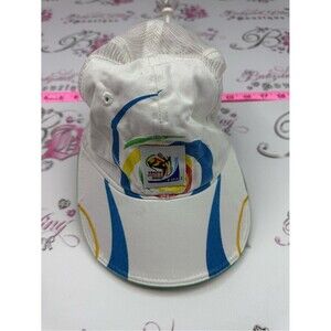 FIFA 2010 South Africa White Mesh Sport Cap with Multicolor FIFA 2010 Patch